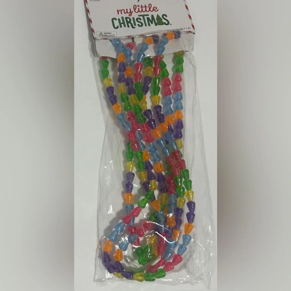 My Little Christmas Mini Candy Garland Gumdrops Gingerbread Decor 6 feet NEW